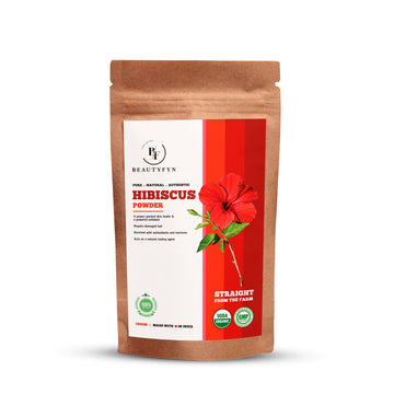 BEAUTYFYN Hibiscus Flower Powder for Face Packs and Hair Growth 150gm