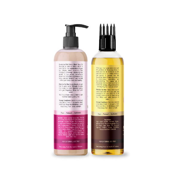 BEAUTYFYN Red Onion Black Seed Oil Shampoo and Onion Black Seed Hair Oil (200ml Each)